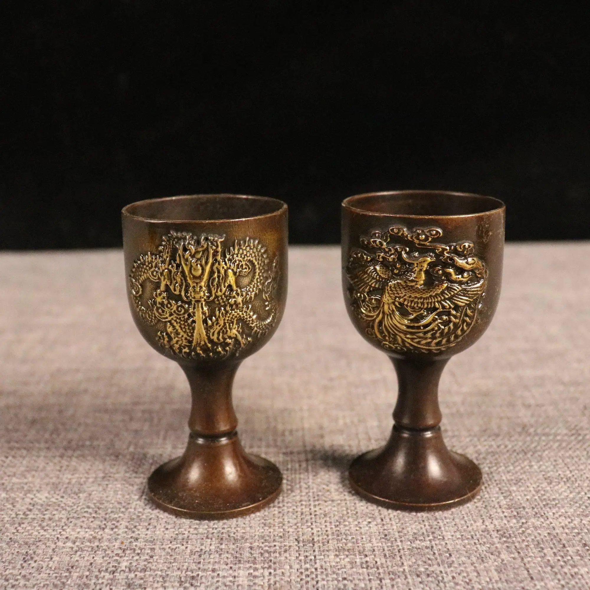 Collectible Vintage Wine - Coppia di Calici Vintage in Rame