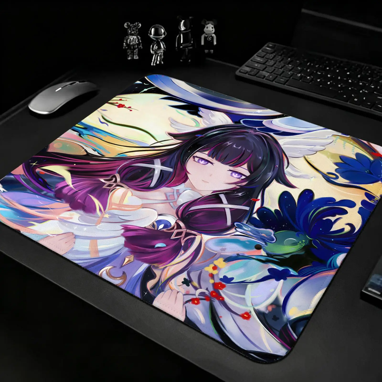 genshin impact Columbina S/M/L Gaming Mat,Reinforced Stitched Edge,Portable Non‑Slip Pad for Laptop Office & E‑Sports Game Play