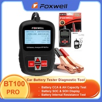 Car Battery Tester 12V FOXWELL BT100 Pro for Lead Acid Flooded AGM GEL 12V Digital Battery Analyzer 100-1100CCA Diagnostic Tools