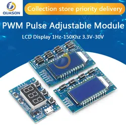 Signal Generator PWM Pulse Frequency Duty Cycle Adjustable Module LCD Display 1Hz-150Khz 3.3V-30V PWM Board Module