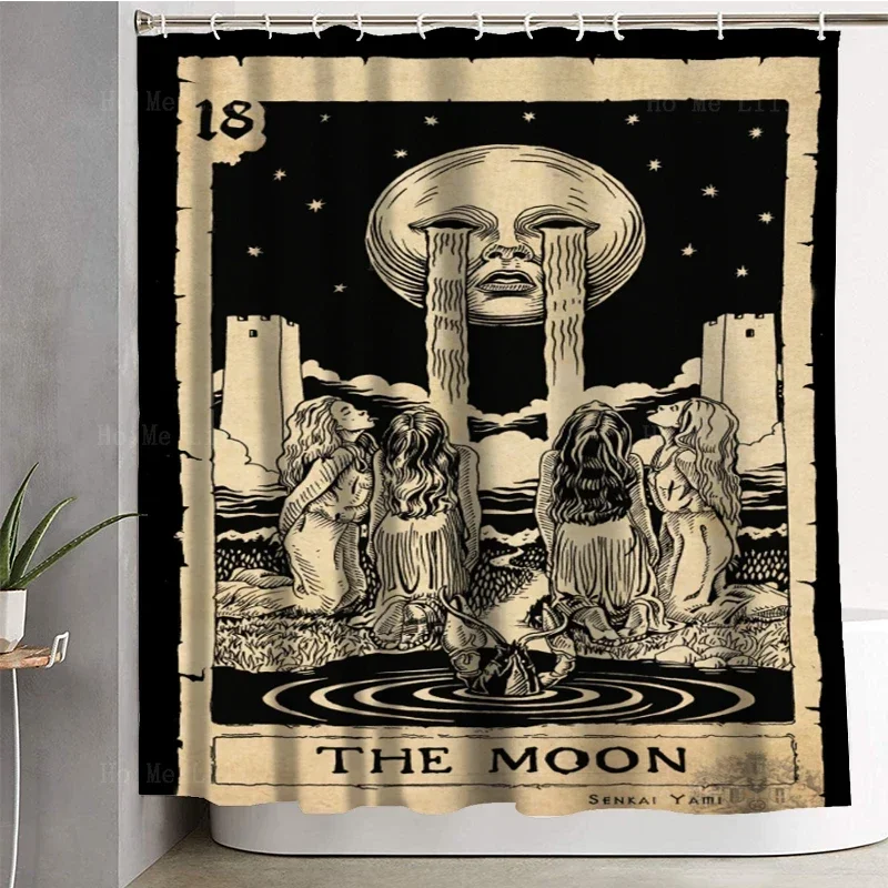 The Weeping Moon And The Four Beauties In The Night By Ho Me Lili Decorate Shower Curtains For Family