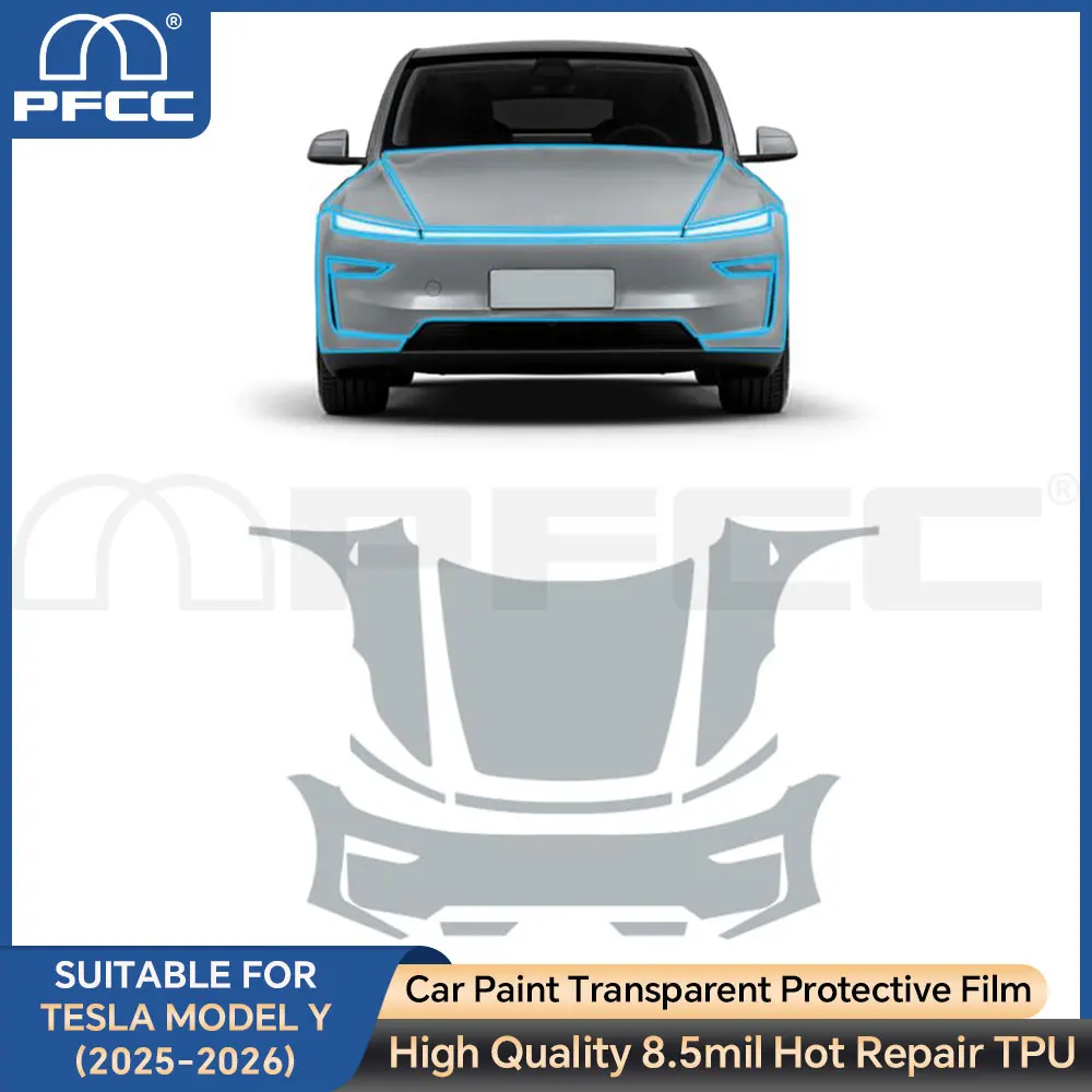 

For 2025 Tesla Model Y Juniper TPU PPF Paint Protective Film Custom Fit Anti Scratch Self Healing Guard Finishing Accessories