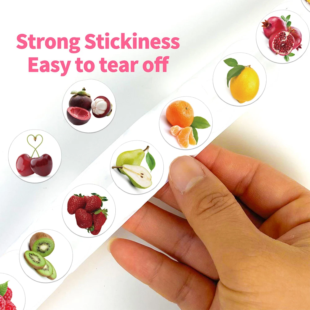 500PCS creative fruit roll stickers for decorating phone cases, laptops, suitcases, DIY waterproof stickers