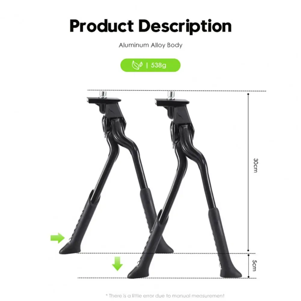 Bicycle Stand Bike Stand Adjustable Bicycle Two-legged Stand for Mountain Bikes Easy Installation Non-slip Footrest Universal