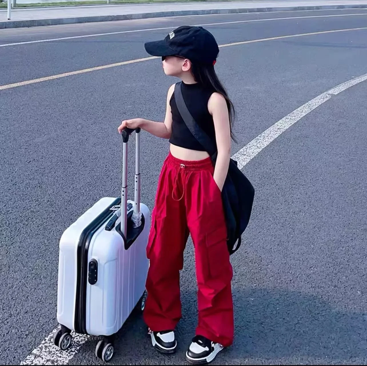 الفتيات السراويل البضائع غير رسمية الاطفال بلون Sweatpants الأطفال خمر الشارع الشهير الهيب هوب السراويل الجديدة مرونة الخصر السراويل الفضفاضة