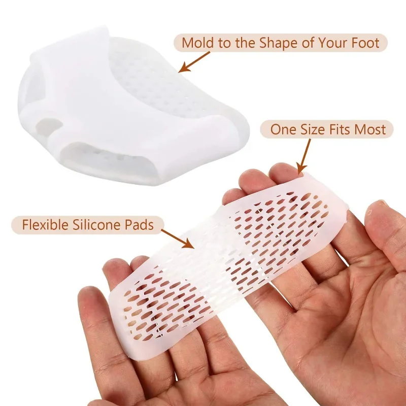 Respirável Silicone Honeycomb antepé Palmilhas, High Heel Shoes Pad, Cuidados de Saúde Shoe Palmilha, Inserção de Massagem, 2 Pcs, 4Pcs