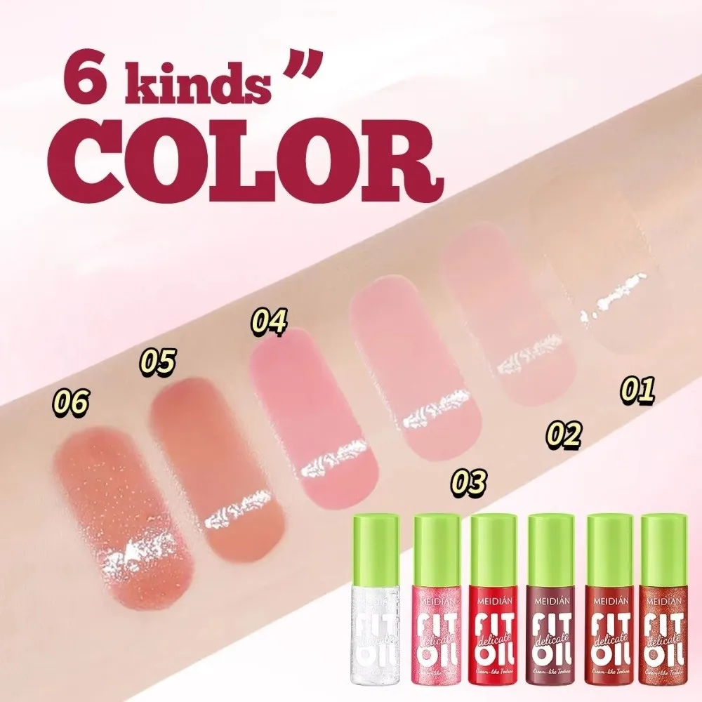 6 Pcs Waterproof Lip Oil Set Brightening Glossy Shimmer Lip Gloss Set Sheer Tint Moisturizing Liquid Matte Lipsticks for Women