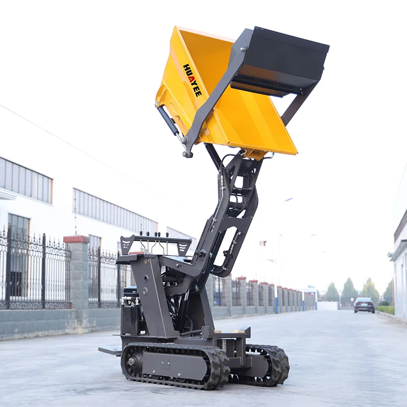 Huayee شاحنة قلابة صغيرة هيدروليكية شاحنة قلابة صغيرة 500 كجم شاحنة قلابة صغيرة مجنزرة صغيرة شاحنة قلابة ذاتية التحميل مخصصة #5