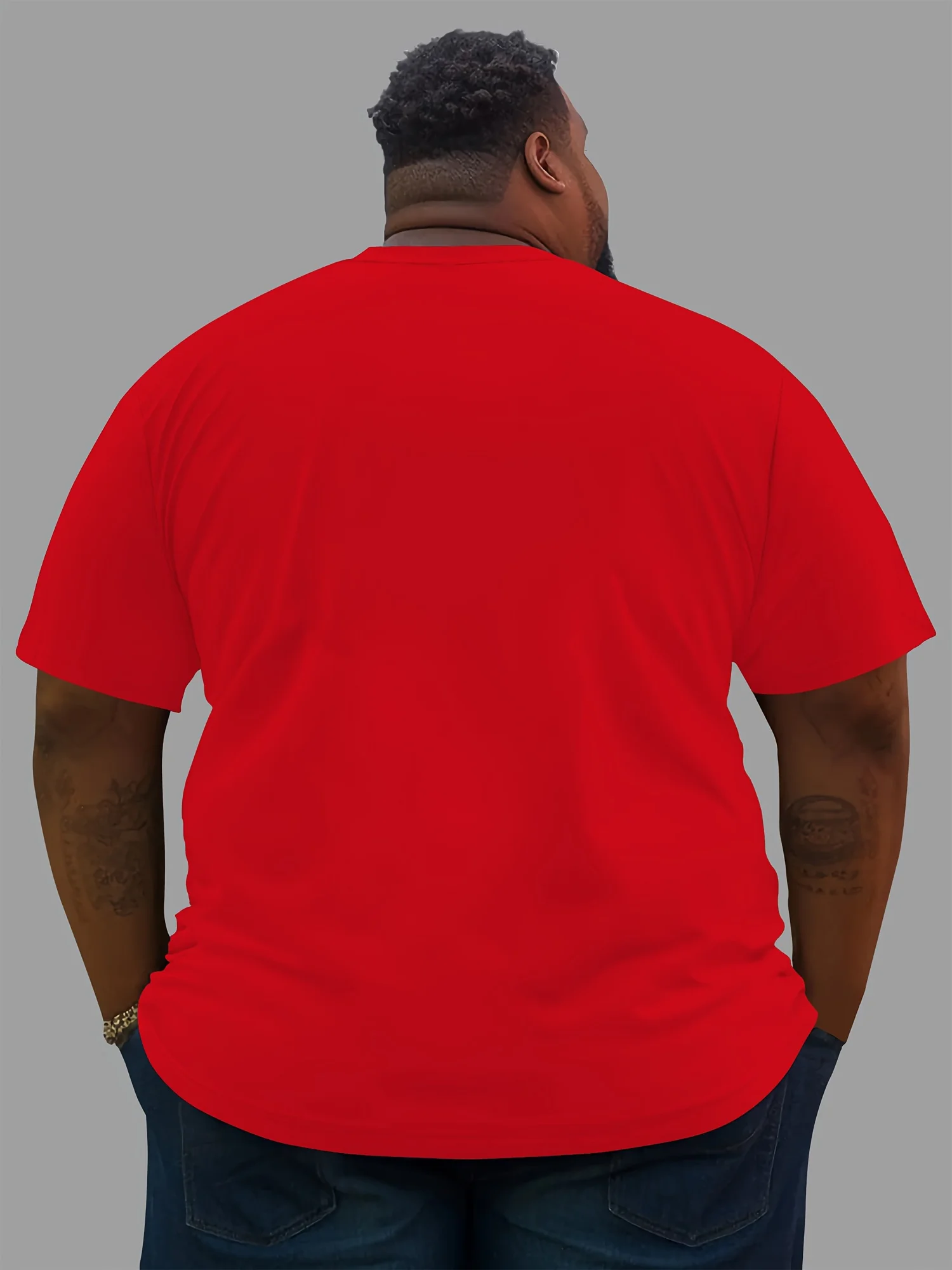 Lustiges 3D-T-Shirt für Herren mit Handgreif-Bauch-Print, Rot, Neuheit, Humor, Hip-Hop, Rundhalsausschnitt, Kurzarm-Oberteil – Detail 3