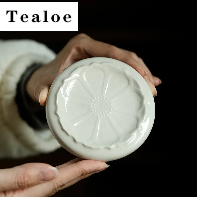 الرجعية العشب الخشب رمادي ترايبوديا إبريق شاي سيراميك غطاء حامل إطار غطاء فاخر Zisha وعاء غطاء الرف درينكوير لوازم الحلي #2