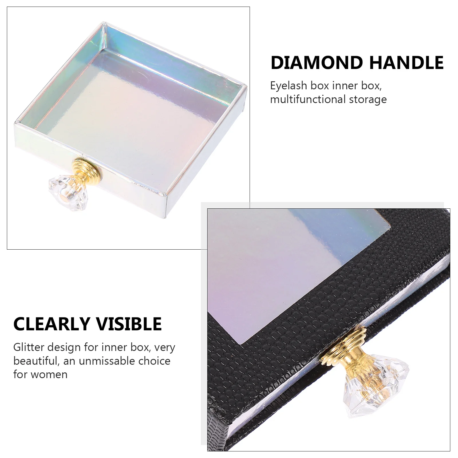 1 pçs caixa de cílios postiços qualidade premium material de placa dura desempenho estável longo tempo de serviço decorativo prático viagem em casa