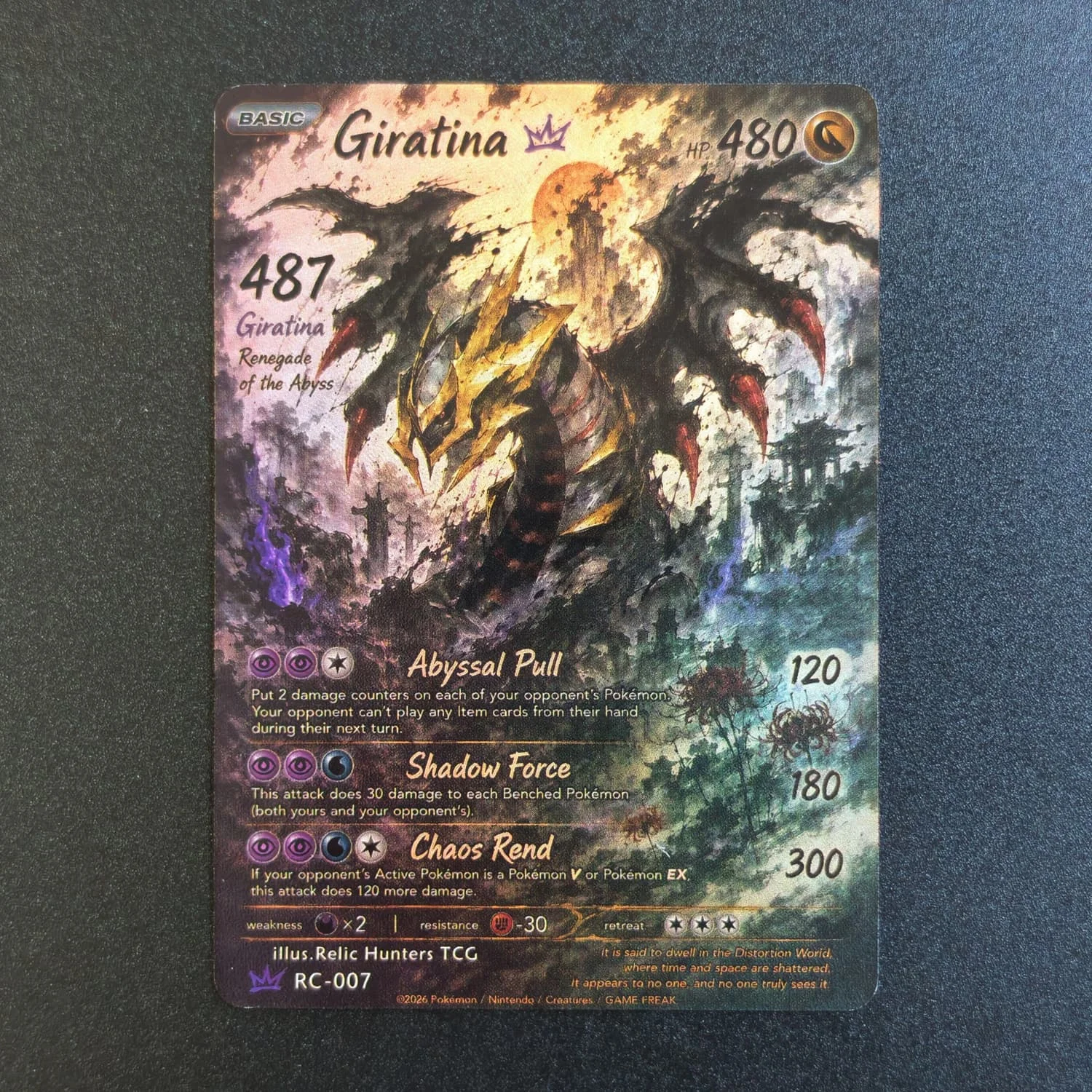 DIY PKM Collection Card Relic Hunters TCG RC Set Mega Rayquaza Charizard Giratina Zekrom Reshiram Zapdos  Anime Game Cards Gift