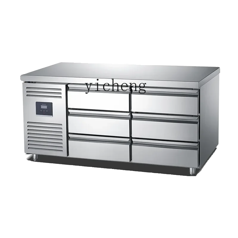 ZZ workbench freezer stainless steel refrigerator air-cooled kitchen fresh-keeping flat-cooled console