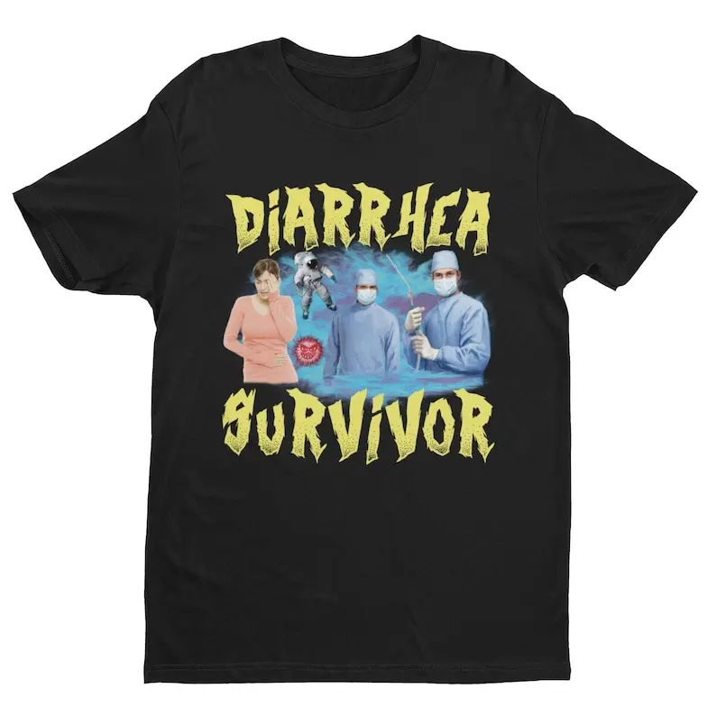Diarrhea Survivor, Funny T-Shirt, Offensive Shirt, Funny Gift, Funny Tee, Inappropriate, Meme Shirt, Sarcastic