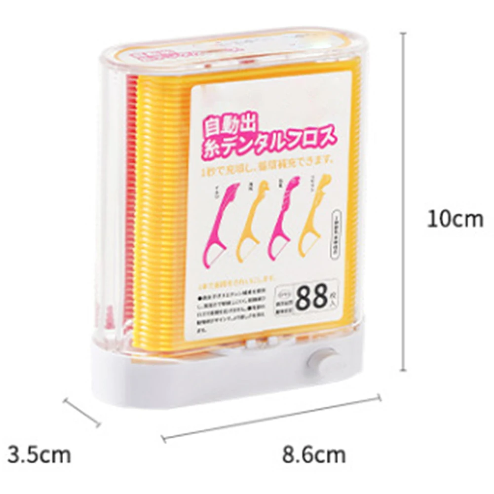 Kinder Automatische Zahnseide Box Große Kapazität Presse-typ Zähne Sticks Halter Wiederverwendbare Floss Organizer Floss Dispenser