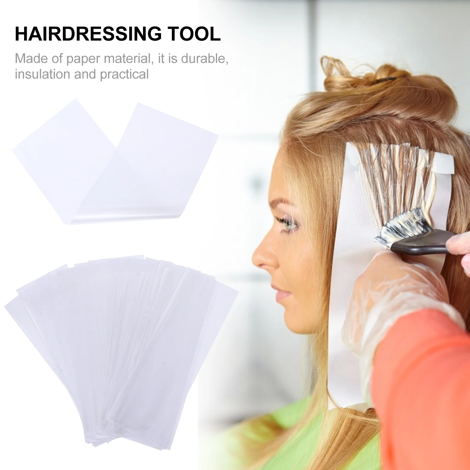 

200 Sheets Hair Dye Paper High Quality Color Sheet for Permanent Highlights Wet Or Dry Application Hairdressing Wrap Protection