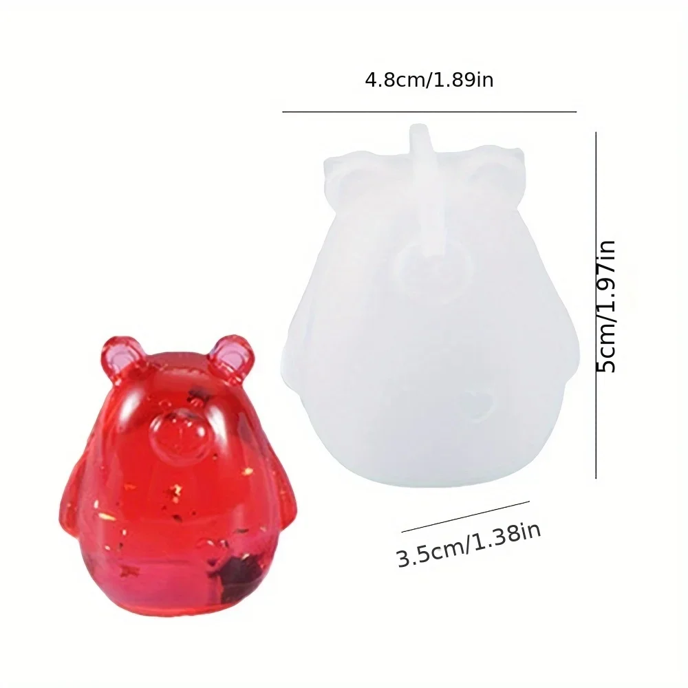 New Arrival Cartoon Teddy Bear & Heart Shape Silicone Mold for Scented Candles And Soaps Love Theme Gypsum Mould for DIY Crafts