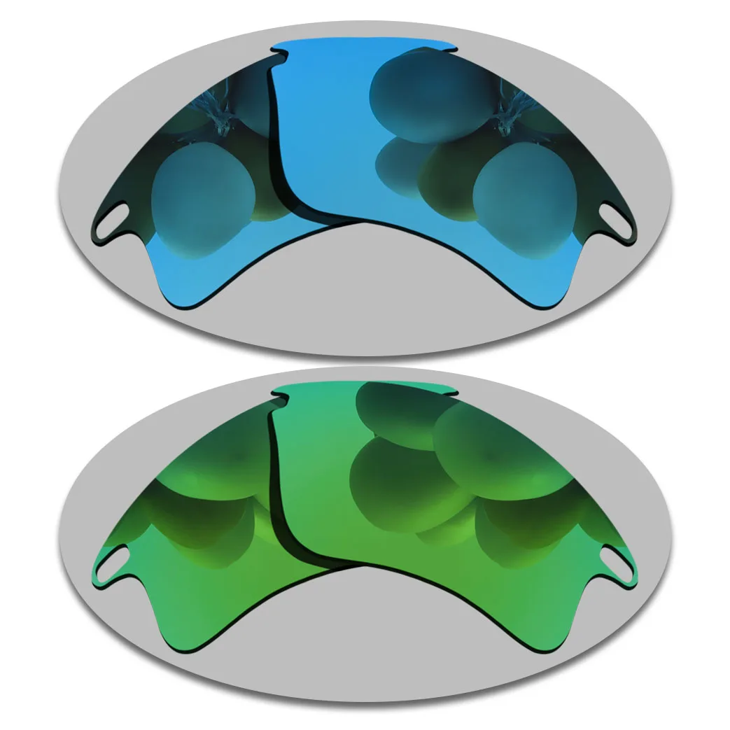 

Sky Blue&Green Lenses Replacement For-Oakley Fast Jacket Polarized Sunglasses