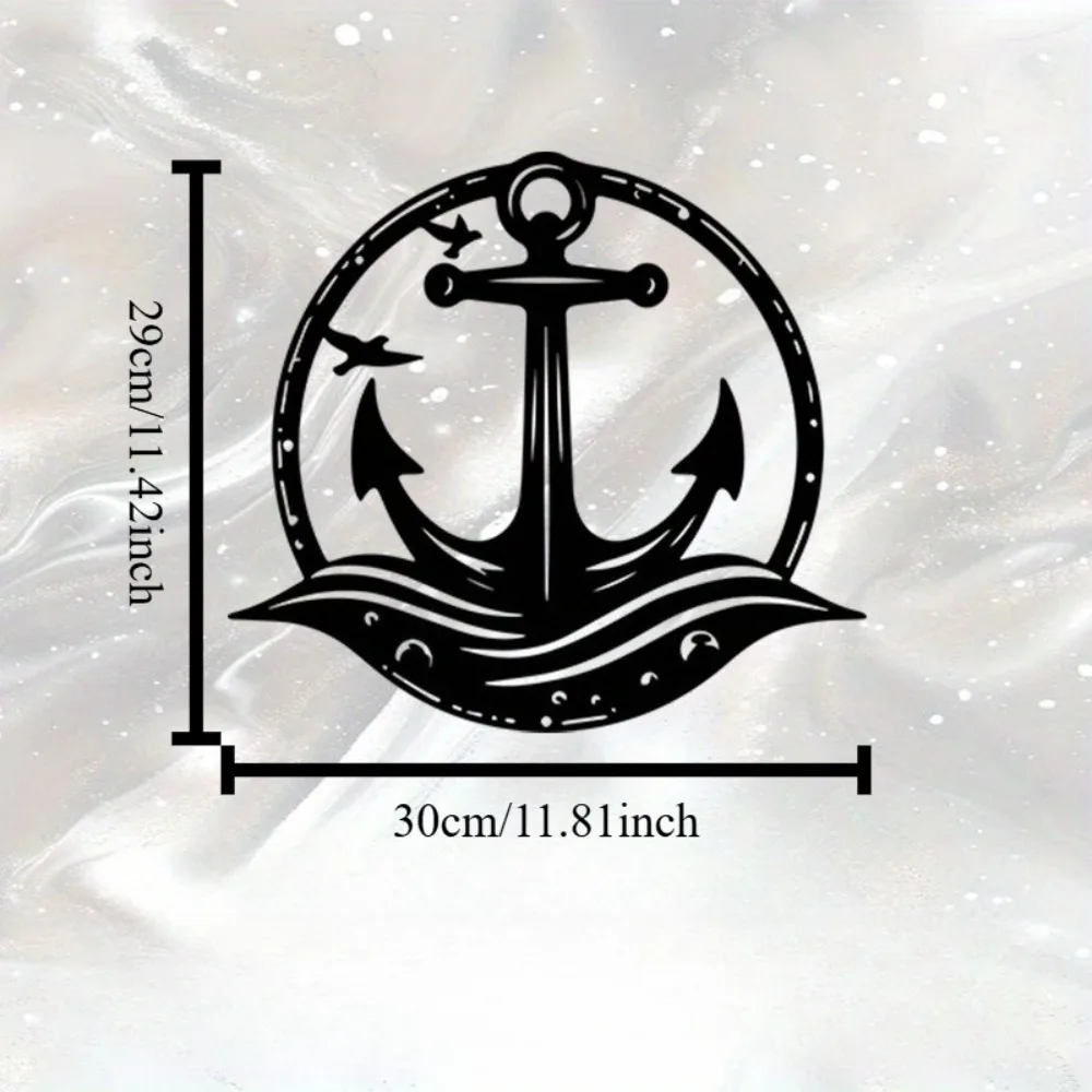 CIFBUY Metal Anchor Wall Art Rustproof Nautical Hooks Coastal Home Decor Ocean Ship Hanging Decoration for Living Room