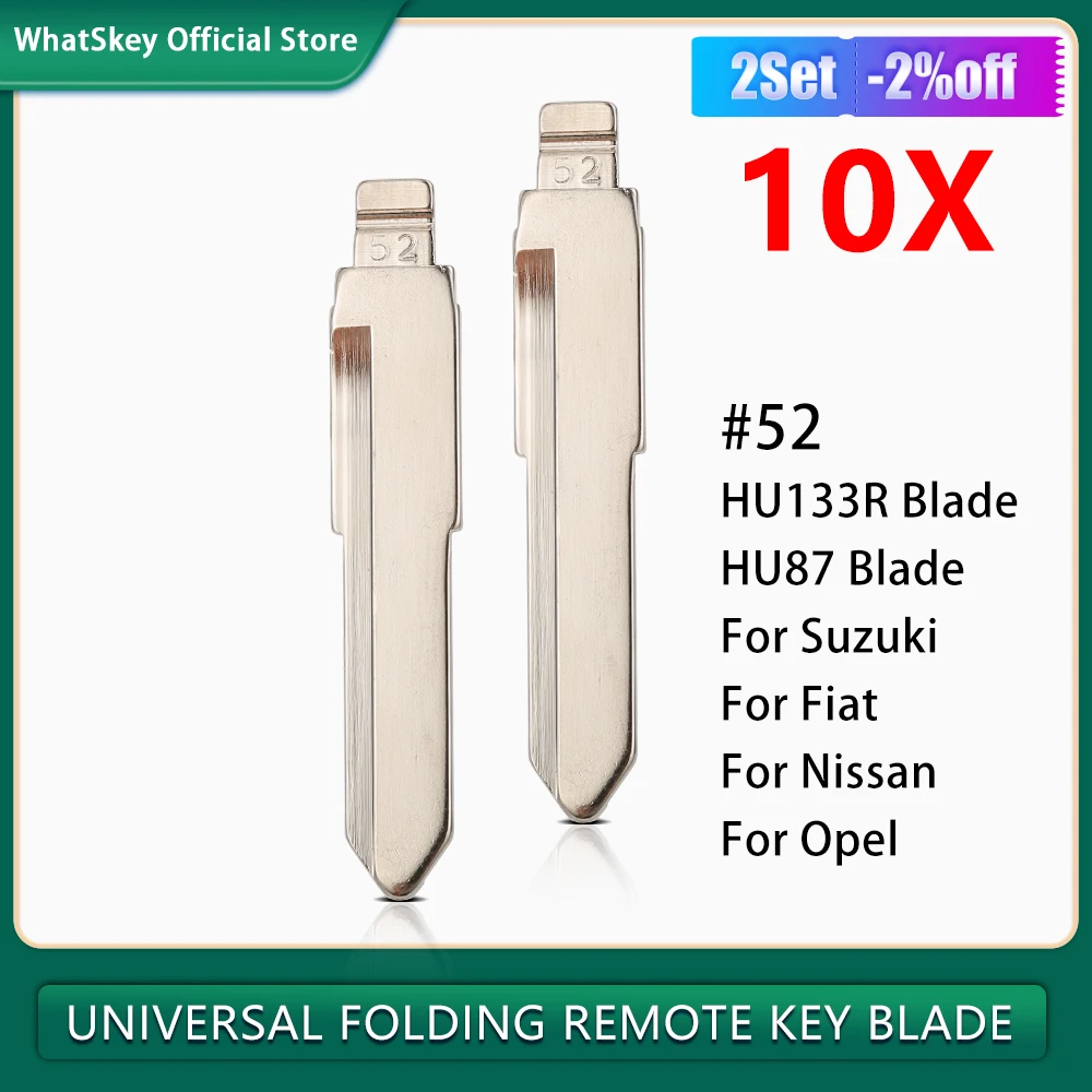 10Pcs/Lot Uncut Flip HU133R HU87 Blank KD LISHI Remote Key Blade #52 For Suzuki JIMNY ALTO SWIFT VITARA For Mitsubishi