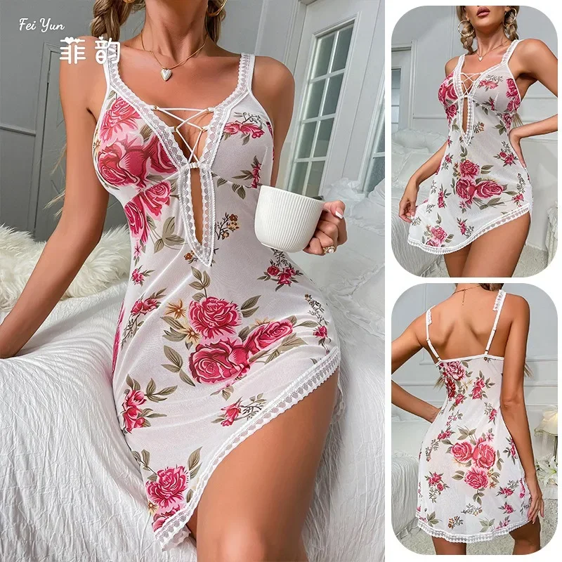 

Nightgown Sleepwear Women's Clothing Homewear Summer Thin New Suspenders Sexy Comfortable Casual Fashion Breathable Loose Fit