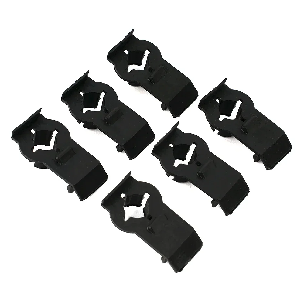 6 Stück Auto-Wind-Regler-Clips vorne links oder rechts, schwarze Kunststoff-Clips, Auto-Innenzubehör für BMW E53 51338254781