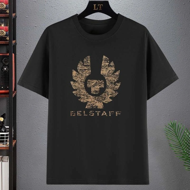 

2025 Belsta Shadow Summer Luxury Brand Cotton Men's and Women's T-shirt Motorcycle Short Sleeve