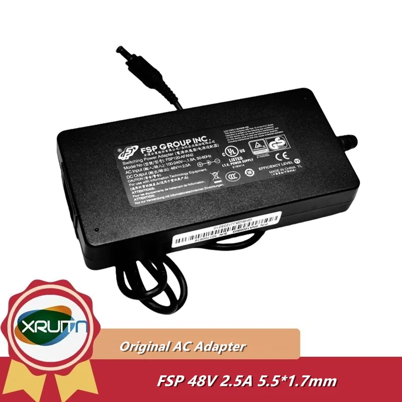 Genuine 48V 2.5A 120W FSP FSP120-AFA FSP120-AFAN2 AC Adapter Adaptor Charger For Hikvision Video Recorder POE DVR Power Supply