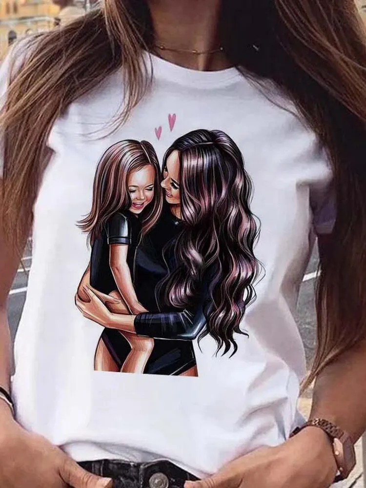 Women Graphic 90S Happy Sweet Boy Cute Son Fashion Mom Mama Mother Cartoon Print Female Clothes Tops Tees Tshirt