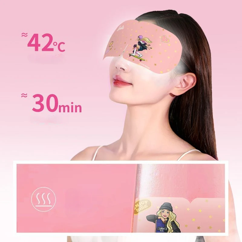 Barbie Dream Eye Mask Relieve Eyes Fatigue Pink Barbie Hot Compress Eye Masks Eye Spa Eyes Protection Girls Christmas Gifts