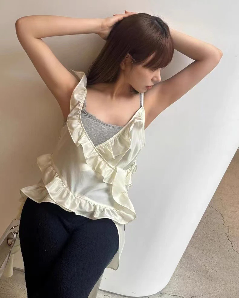 صيف جديد PREON Ele الدانتيل تقليم الأعلى تنوعا الملابس الداخلية الأزهار تصميم الكورية Sle سترة غير رسمية حزام المرأة Faion #4