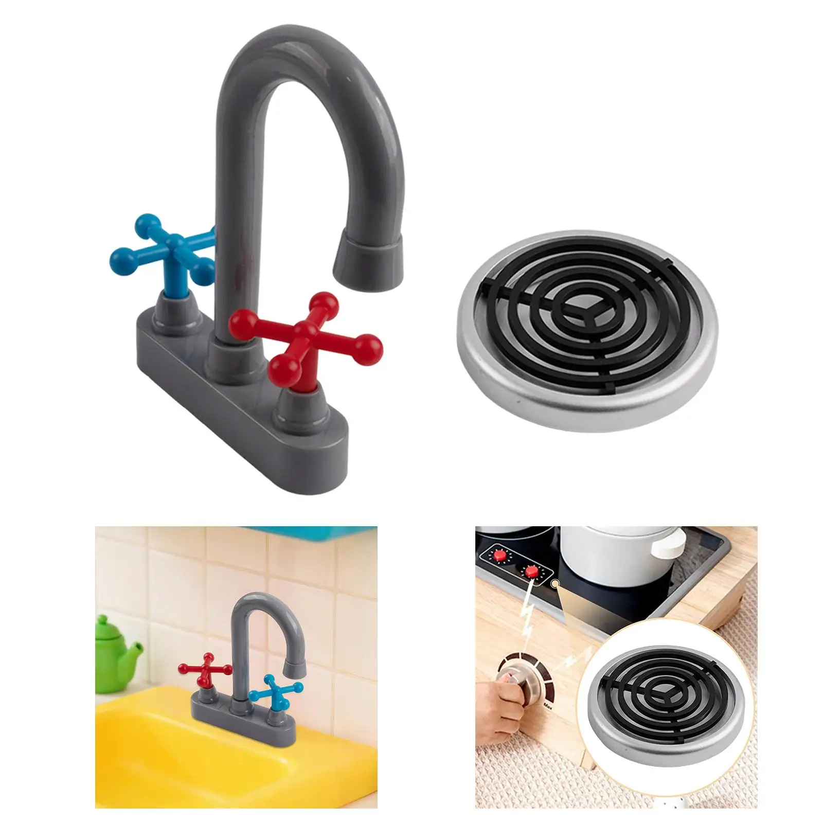 Pretend Play Kitchen Toy, Dollhouse Supply, Role Play Toy, Educational Learning for Kids 3+, Children, Nursery, Home