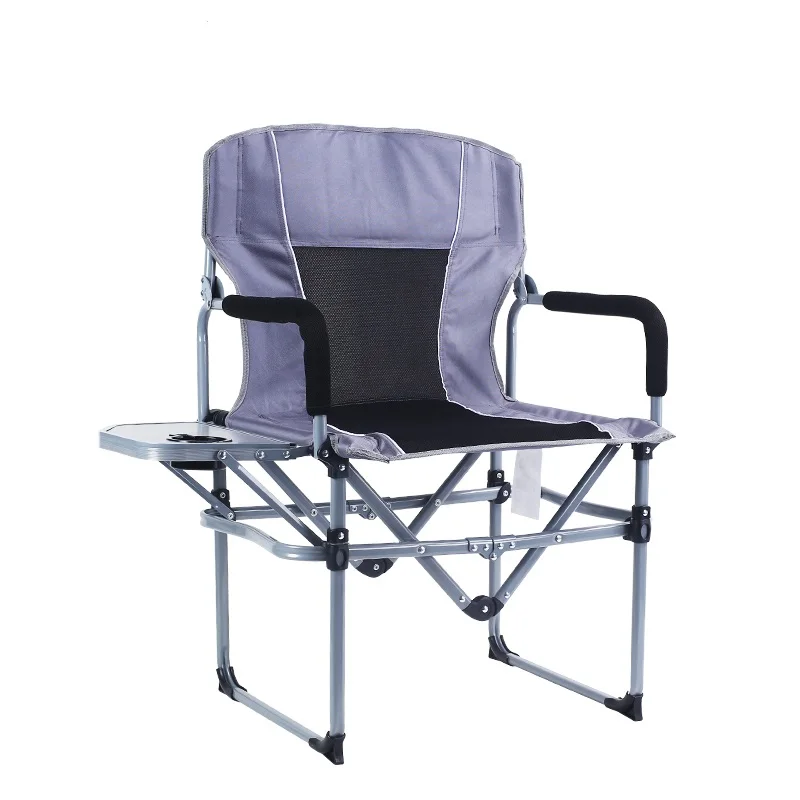 Customized Heavy-Duty Director Chair with Side Table Easy Folding Design for Beach Outdoors Camping Fishing