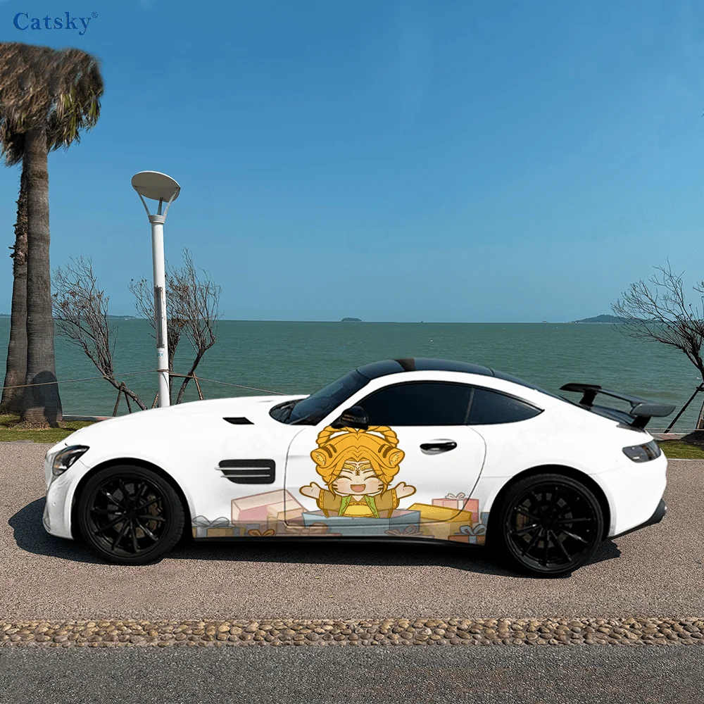 

Подарки с тигром для девочек, красочные автомобильные виниловые наклейки, самоклеящаяся наклейка из ПВХ, подходит для грузовиков, внедорожников, декор, автоаксессуары, подарок