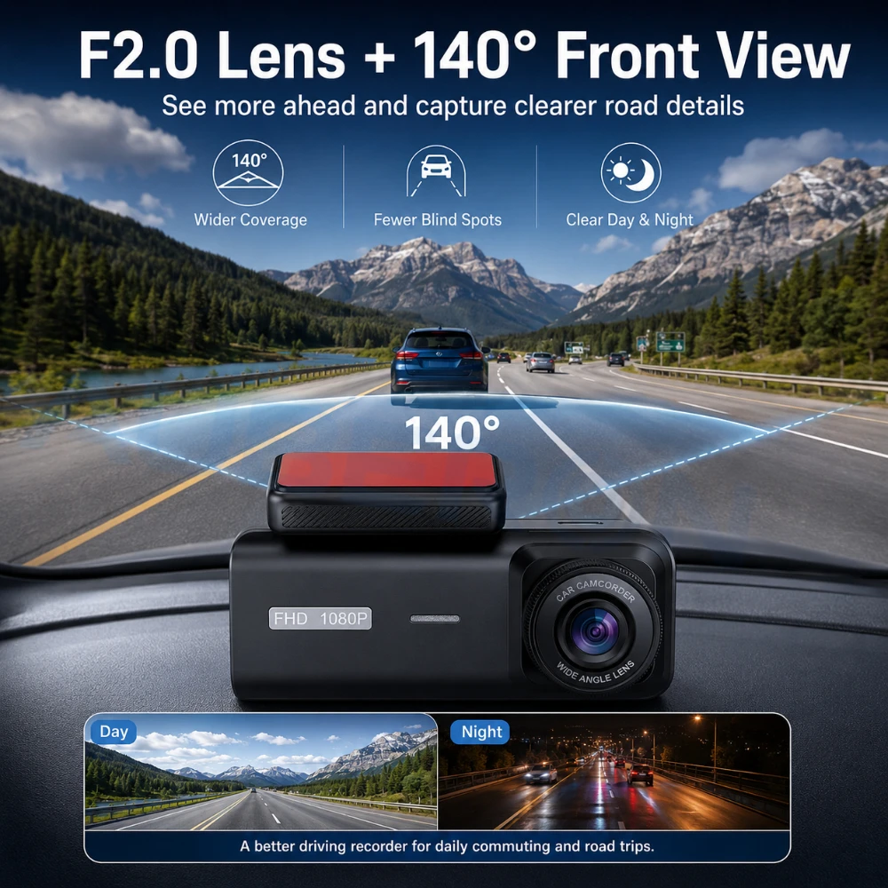 1080P Dash Cam Front Rear Cabin Camera 3 Channel Car DVR WiFi APP Control Driving Recorder Night Vision Loop Recording G-sensor