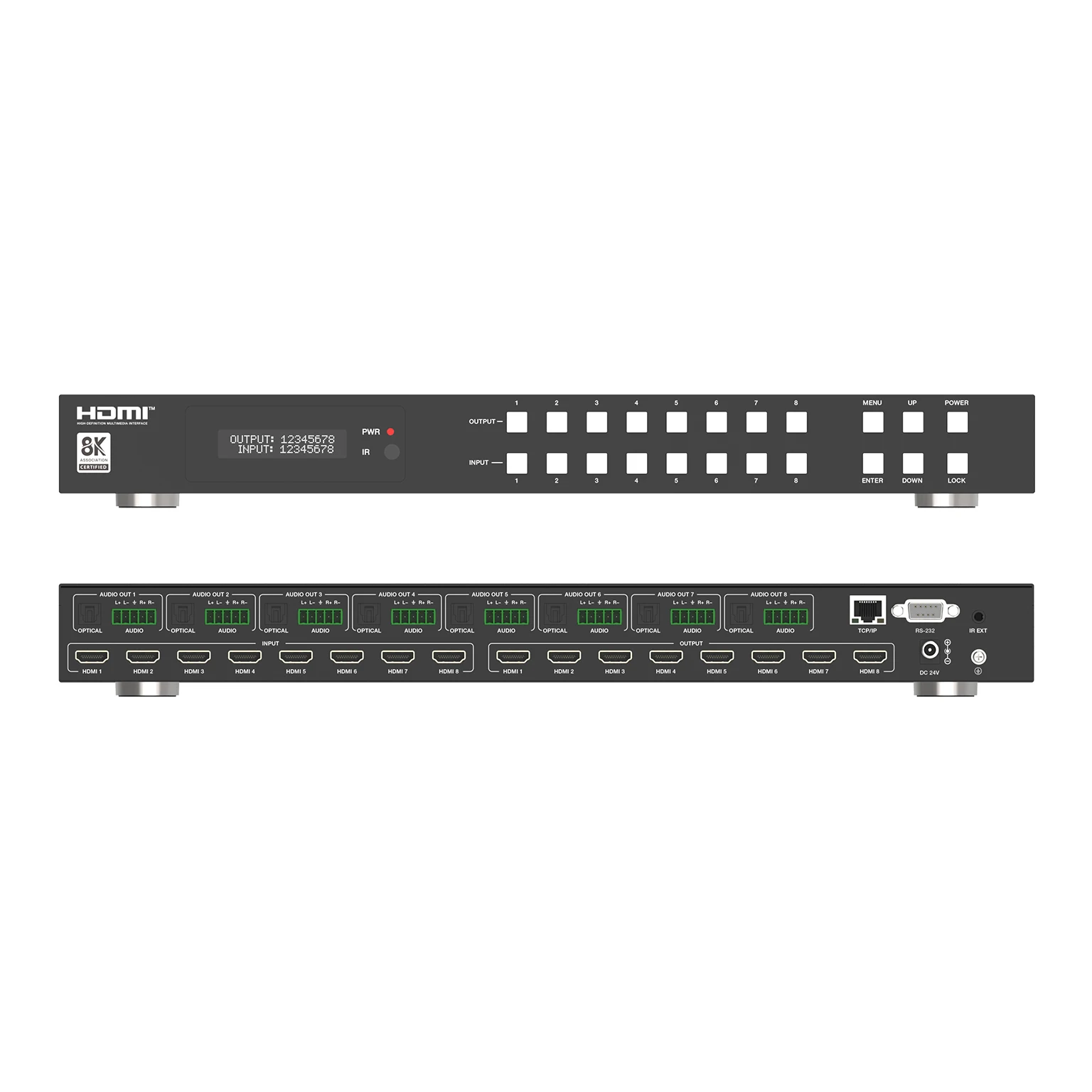 8k60hz Hdmi Matrix 8x8 8 X HDMI Inputs 8 X HDMI Outputs