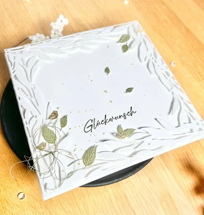 

Металлические вырубные формы Mmao Craft: квадратная рамка с листьями, трафареты для скрапбукинга, ножи для вырезания, штампы-трафареты