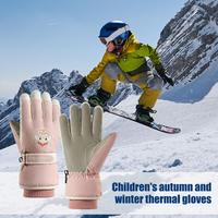 Thermal Gloves for Kids Waterproof Touchscreen Gloves for Children Winter Kids Snow Gloves Set for Outdoor Activities Windproof