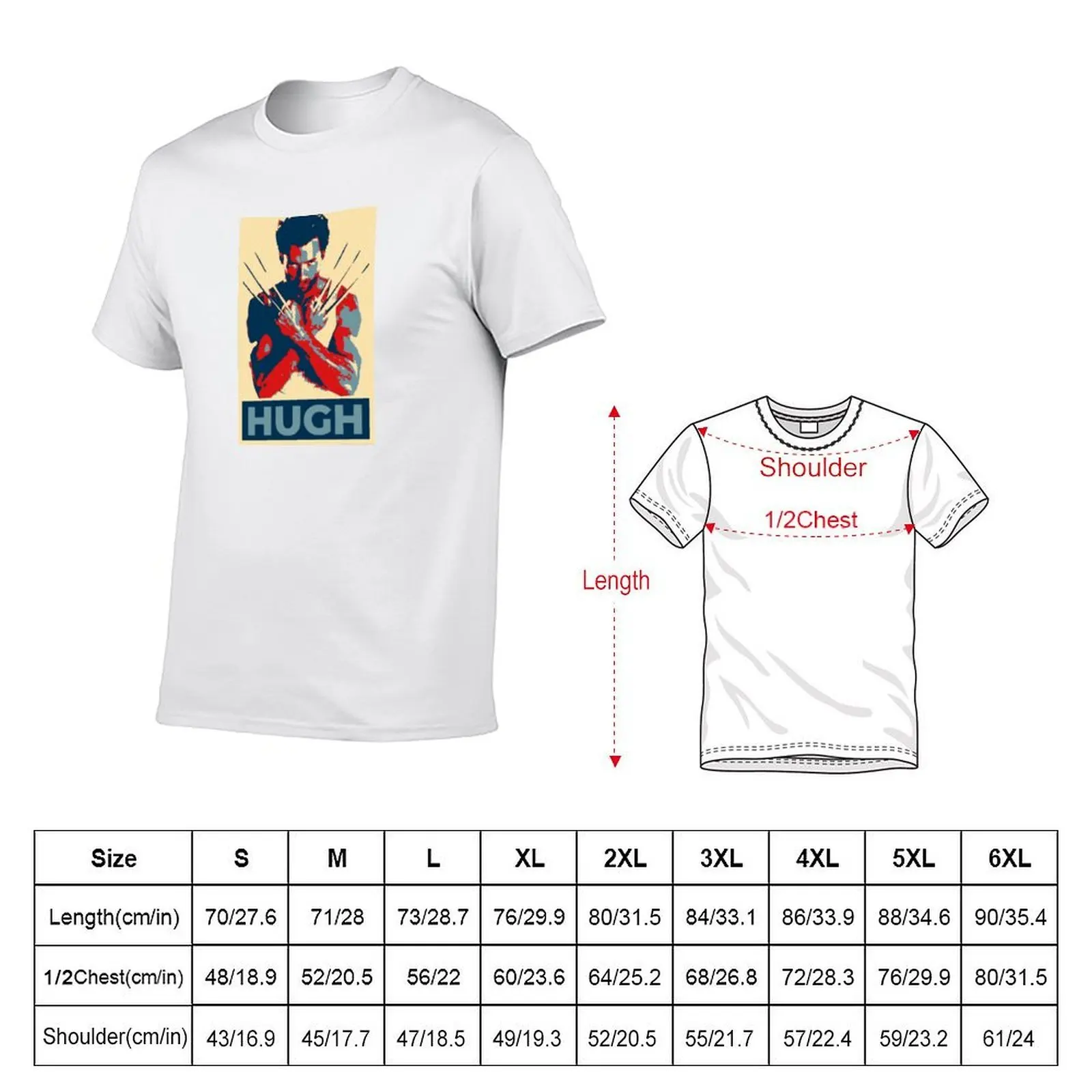 Hugh Jackman poster T-Shirt man t shirts graphic man t shirt cotton high quality T-Shirt