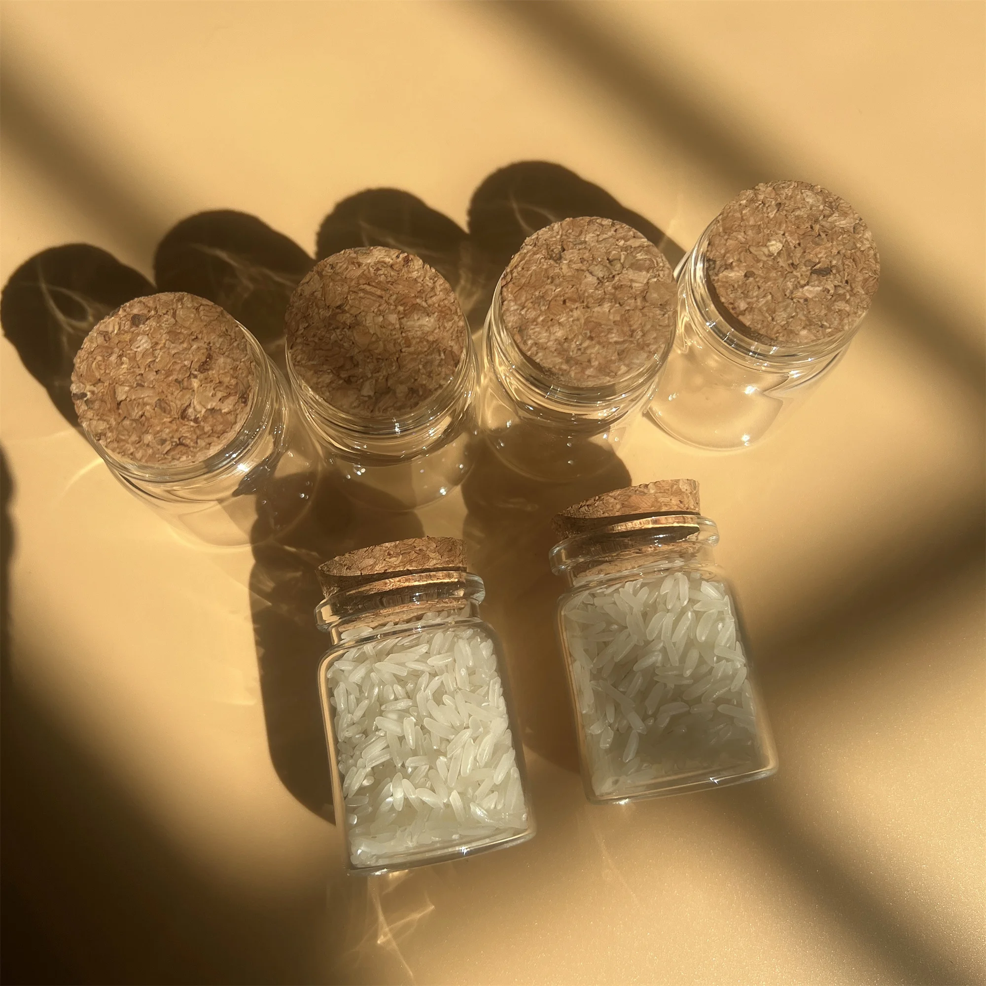 12/18/24/36/48 PCS 30ml Decorative Wish Bottles Cork 37x50mm Romantic Glass Jars Love Notes Wedding Favors Home Decor DIY Crafts