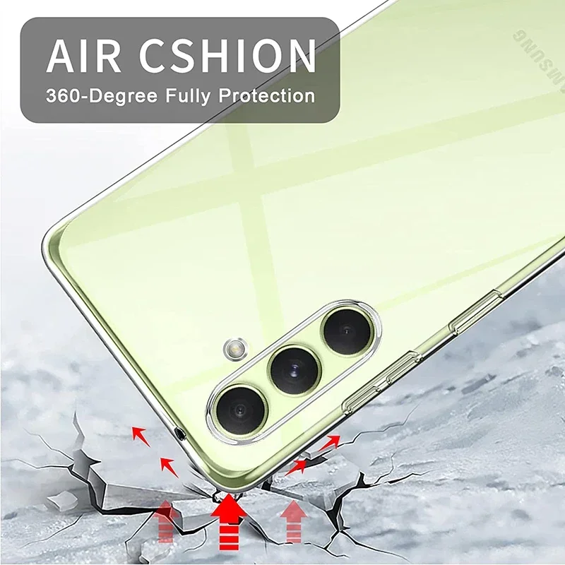 Ultra Thin Silicone Soft Case For Samsung Galaxy A55 A35 A25 A15 A05S A05 A54 A34 A24 A14 A04S A04 Clear Back Transparent Shell