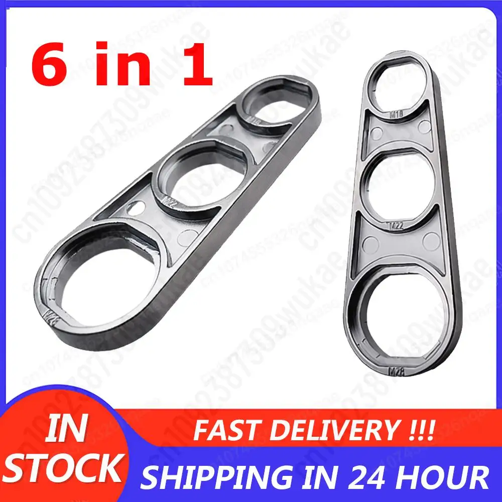 6 in 1 Faucet Aerator Wrench Water Flows Adjusting Faucet Bubbler Wrench Faucet Aerator Removal Tool Plumbing Tool For Plumber