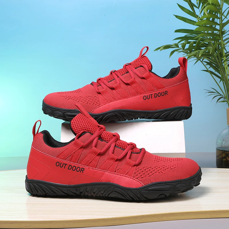 جديد للجنسين أحذية أوسع تنفس شبكة الرجال حافي القدمين أحذية واسعة الأصابع العلامة التجارية الشقق لينة صفر قطرة وحيد أوسع تو أحذية رياضية حجم كبير