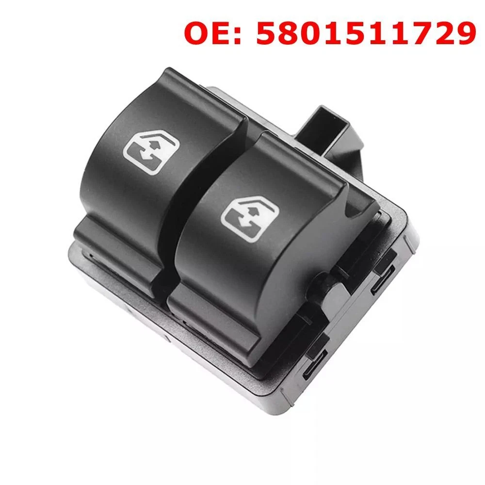 Interruptor Eléctrico para Ventanilla de Iveco Daily MK6 2015-2018, 5801511729, Plástico ABS, 12V, Regulador de Ventanilla Eléctrica, Piezas Interiores