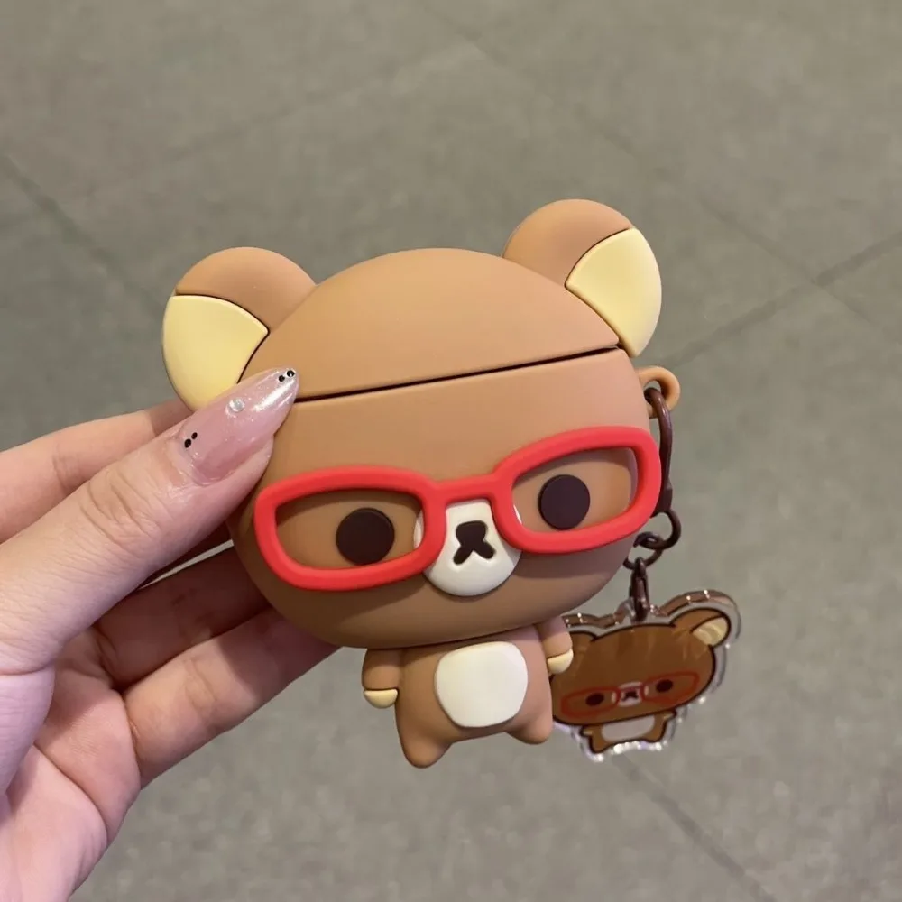Rilakkuma Headphone Case AirPods Pro 2 Pro 3 4 5 Generation Shockproof Anti Drop Protective Shell Portable Earphone Accessory view 5
