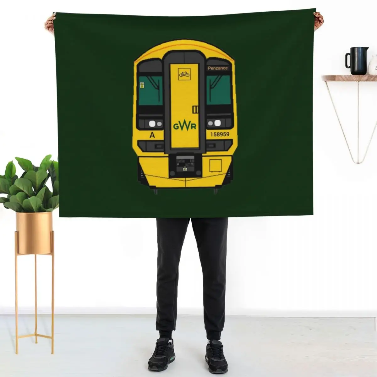 GWR Class 158 DMU Locomotive Throw Blanket Camping For Sofa Thin Sleeping Bag Flannel Fabric Thins Large Blankets