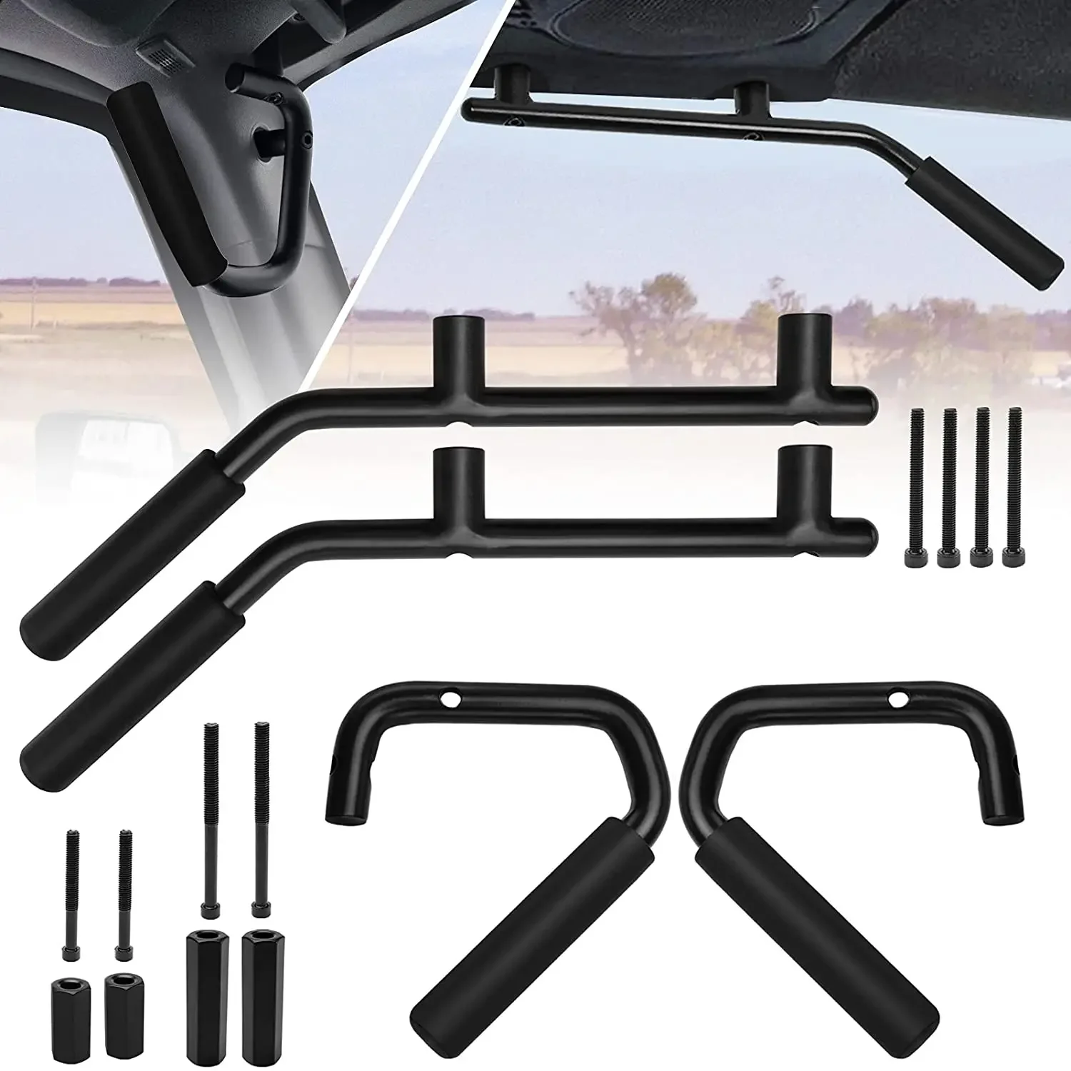 

Hot Sale 4x4 auto tuning accessories Car Front and rear Steel Grab Handle(4DOOR) for Jeep Wrangler JK