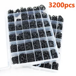 Total 3200 O Ring  CS1.0-3.1mm Sealing Washer Black NBR O-ring Automotive Repair Plumbing Gaskets Oil Resistant High Temperature
