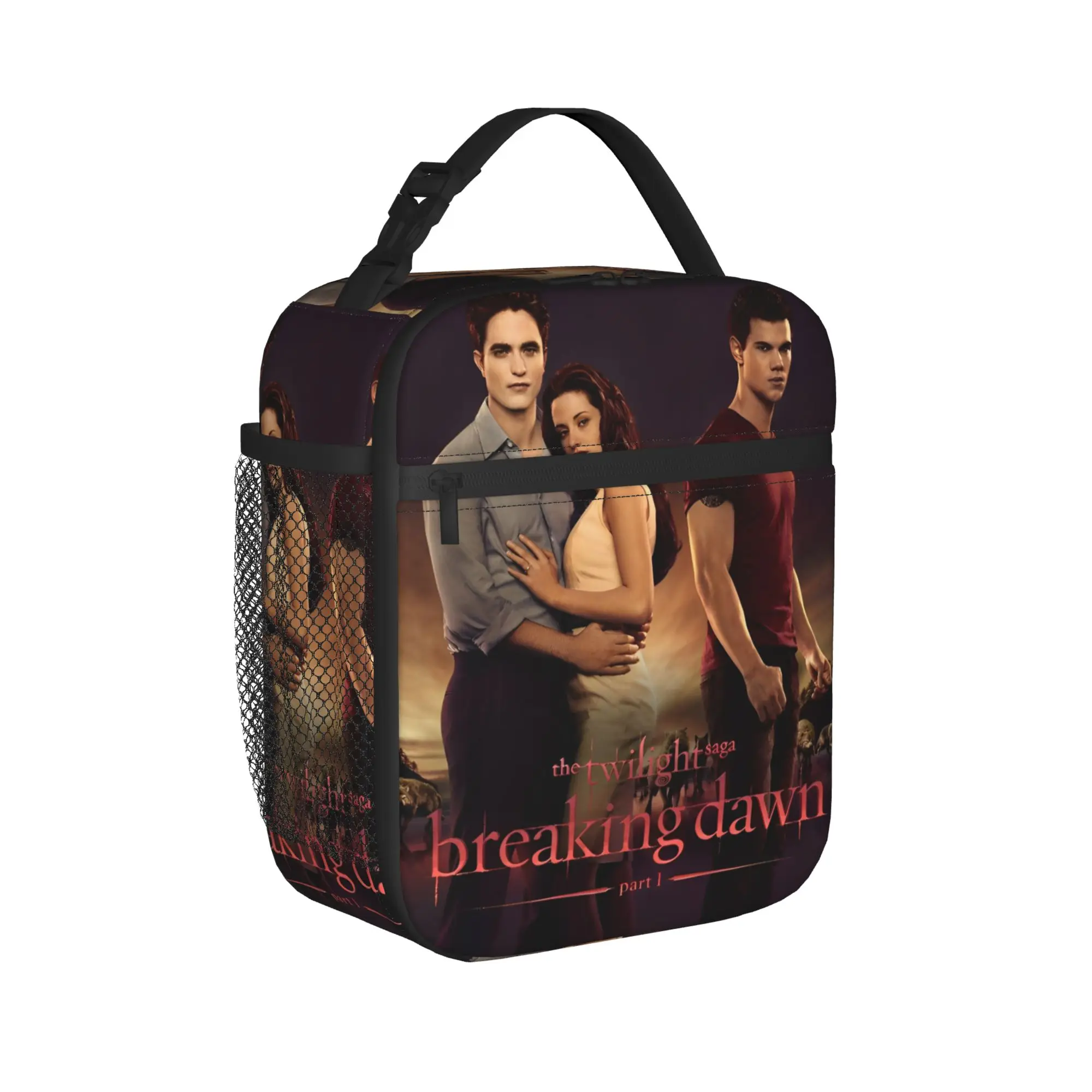 The Twilight Saga Insulated Lunch Bags Large Breaking Dawn Movie Reusable Thermal Bag Tote Lunch Box School Food Storage Bags