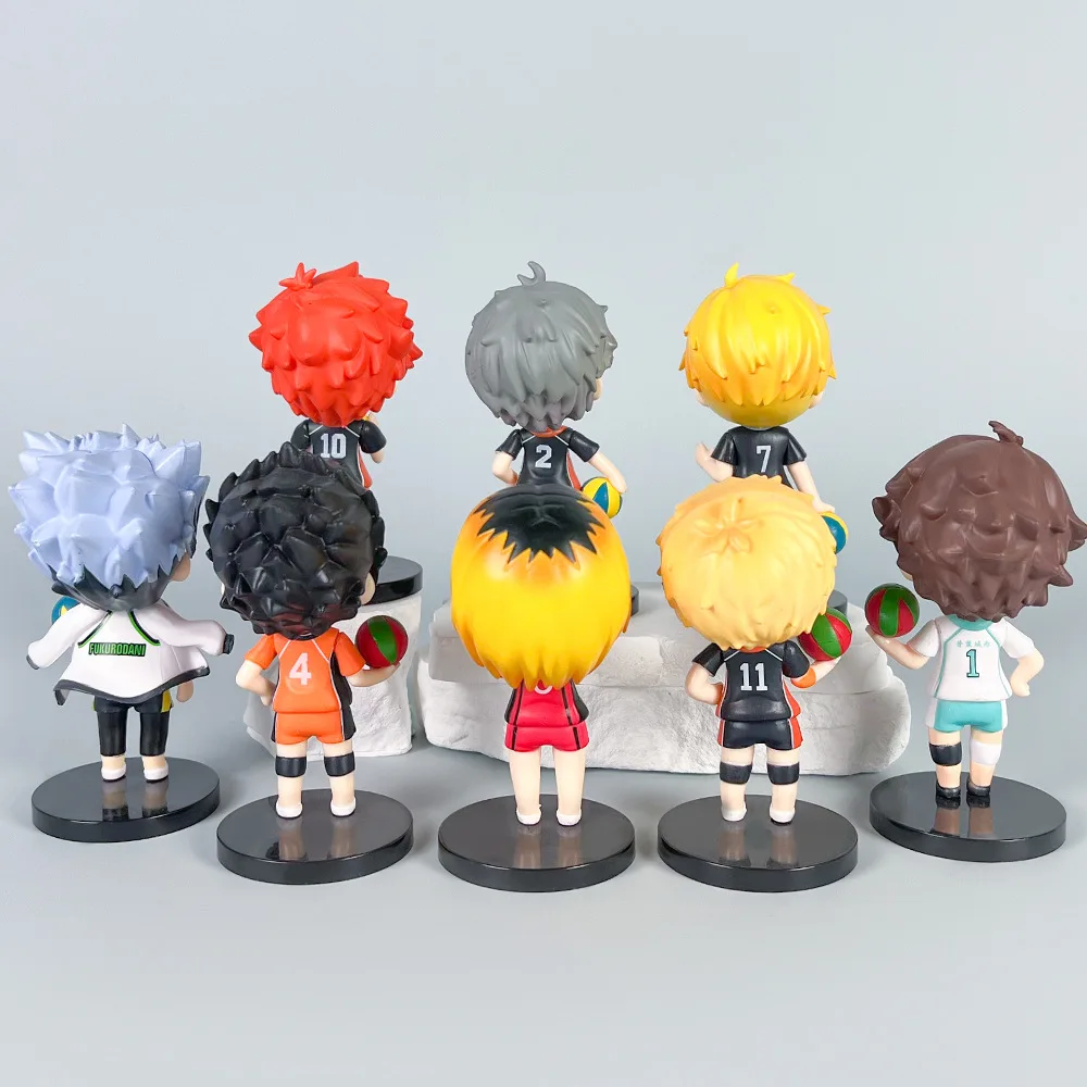 Figuras de anime juvenil de voleibol de 8 piezas, modelos de juguetes de caja ciega Xiangyang Yingshan Feixiong y artículos de exhibición